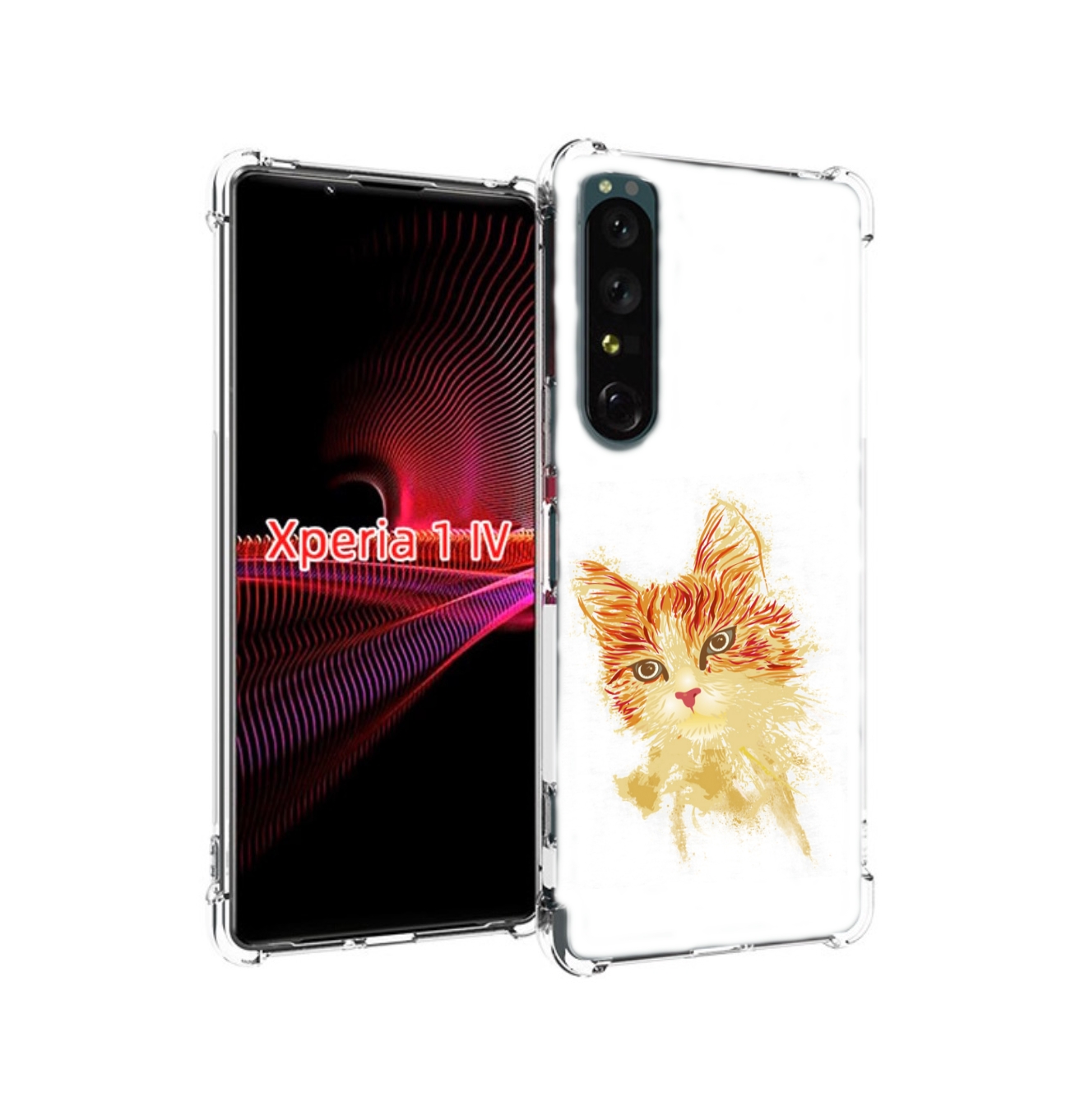 

Чехол накладка MyPads рыжий кот для Sony Xperia 1 IV, Прозрачный, Tocco