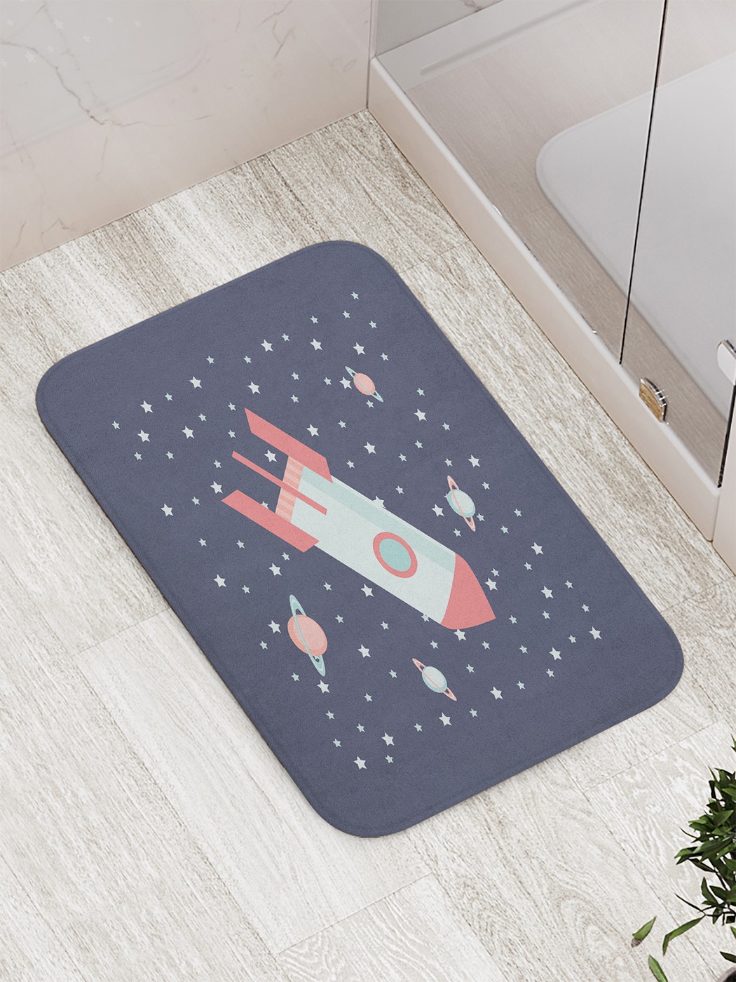 

Коврик противоскользящий для ванной, сауны, бассейна, 77х52 см bath_90431 JoyArty