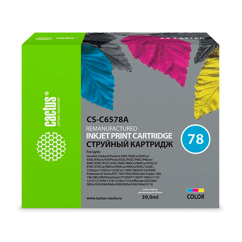 

Картридж для струйного принтера CACTUS (CS-C6578A) многоцветный, совместимый