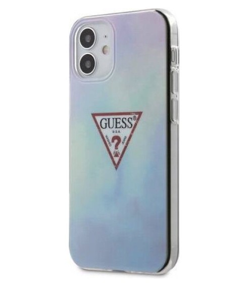 фото Чехол cg mobile guess tie&dye iphone 12 mini голубой