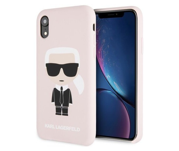 фото Чехол cg mobile karl lagerfeld liquid silicone iconic karl iphone xr светло-розовый