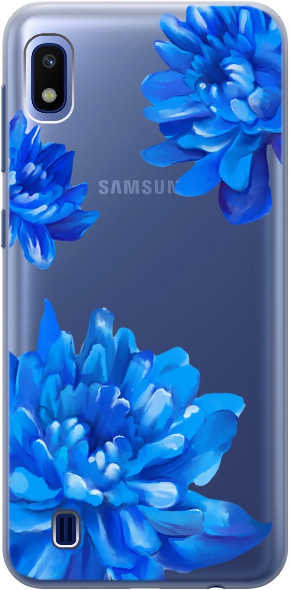 

Чехол на Samsung Galaxy A10 с принтом "Amazing Asters" прозрачный, Прозрачный;голубой, 5348