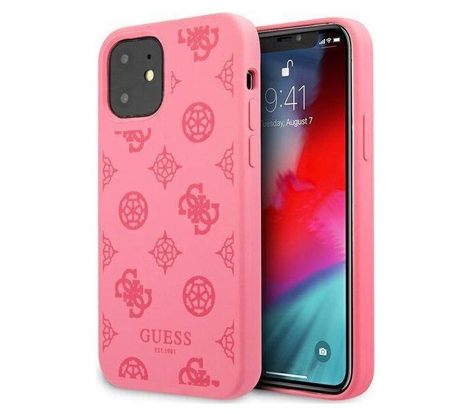 фото Чехол cg mobile guess liquid silicone peony iphone 11 фуксия