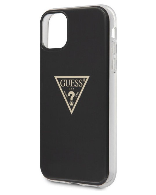 фото Чехол cg mobile guess metallc effect triangle logo iphone 11 черный