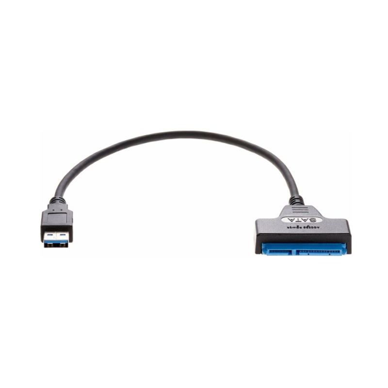 

Адаптер Aopen USB A-SATA 7+15 pin M-M 0,2м (ACU815), Черный
