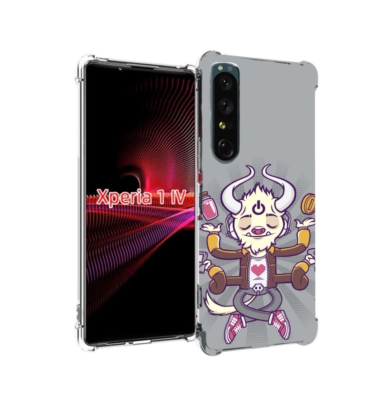 

Чехол накладка MyPads рогатый любитель поиграть для Sony Xperia 1 IV, Прозрачный, Tocco