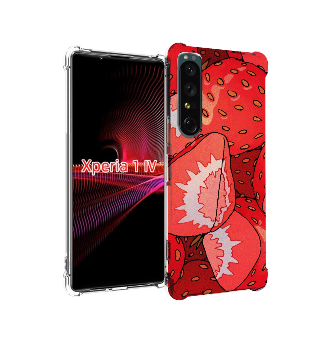 

Чехол накладка MyPads рисованная-клубника для Sony Xperia 1 IV, Прозрачный, Tocco