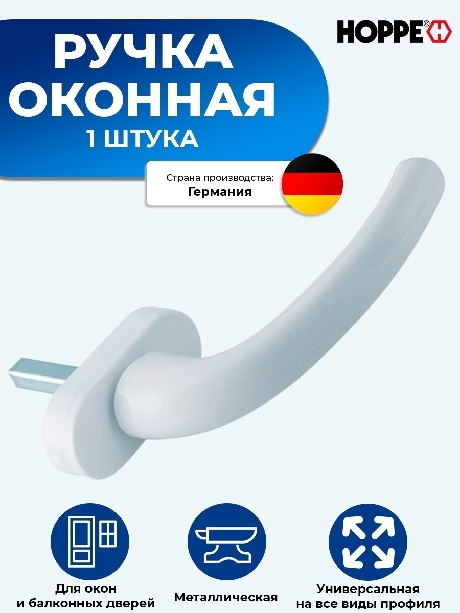 

Ручка металлическая для окон и дверей Hoppe