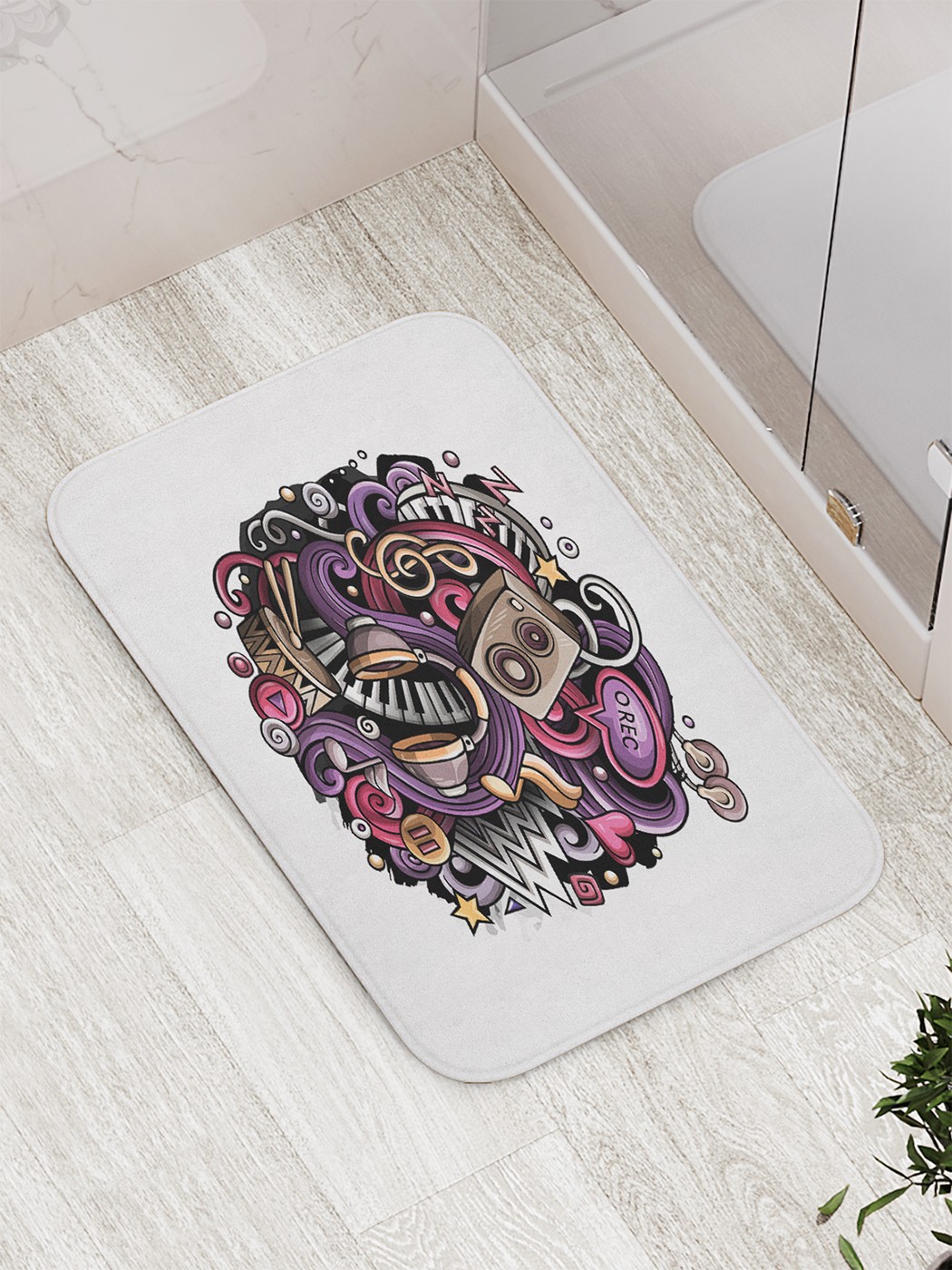 

Коврик противоскользящий для ванной, сауны, бассейна, 77х52 см bath_90208 JoyArty