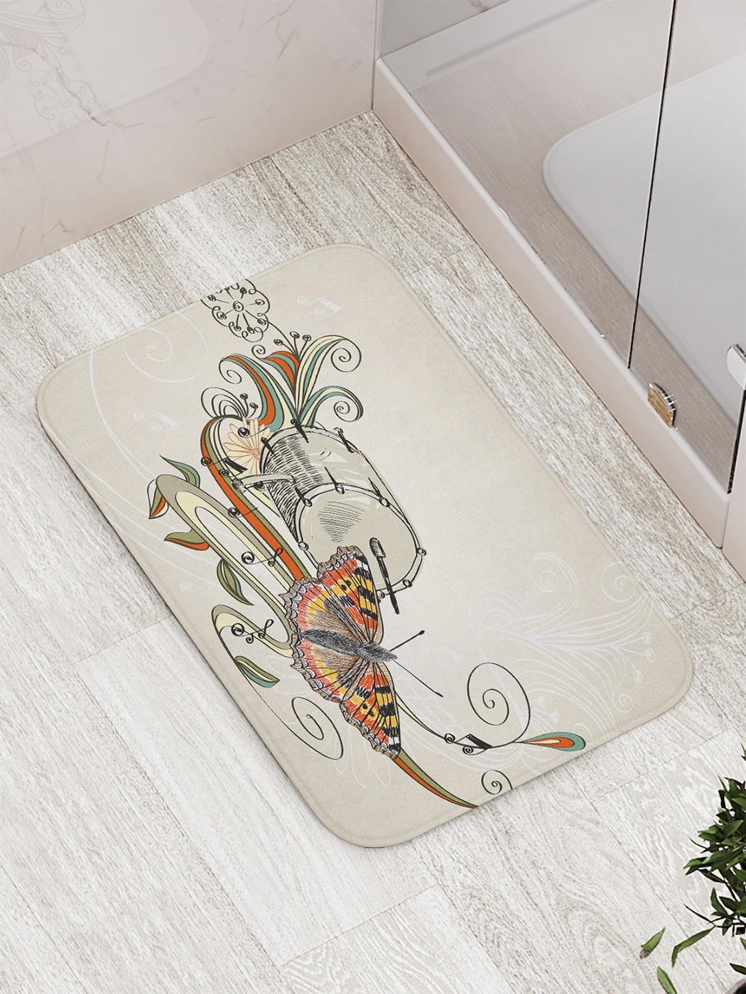 

Коврик противоскользящий для ванной, сауны, бассейна, 77х52 см bath_90201 JoyArty