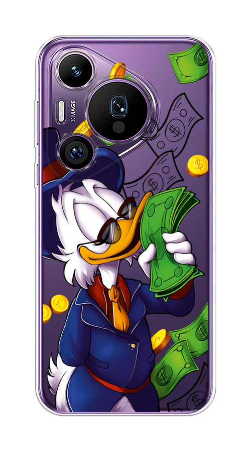 

Чехол на Huawei Pura 70 Pro/70 Pro Plus "Scrooge McDuck with Money", Синий;зеленый;белый, 6124150-1