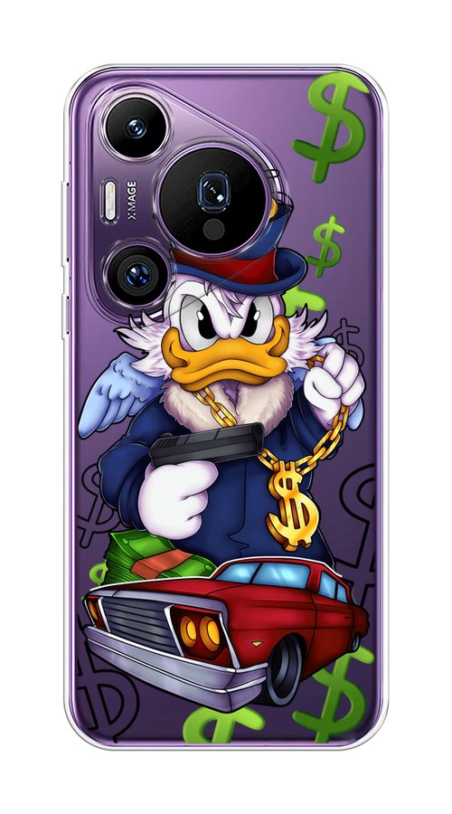 

Чехол на Huawei Pura 70 Pro/70 Pro Plus "Scrooge McDuck with a Gold Chain", Красный;синий;белый, 6124150-1