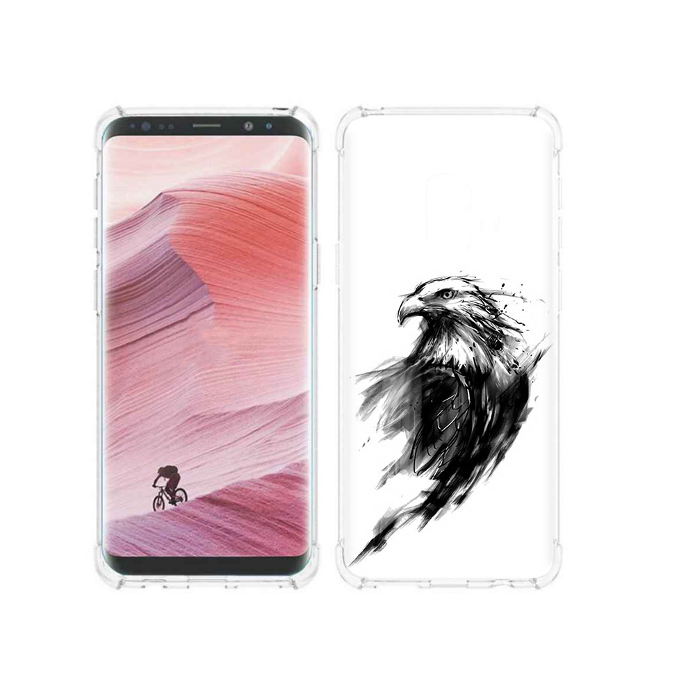 

Чехол MyPads Tocco для Samsung Galaxy S9 чб птица (PT101623.567.670), Прозрачный, Tocco