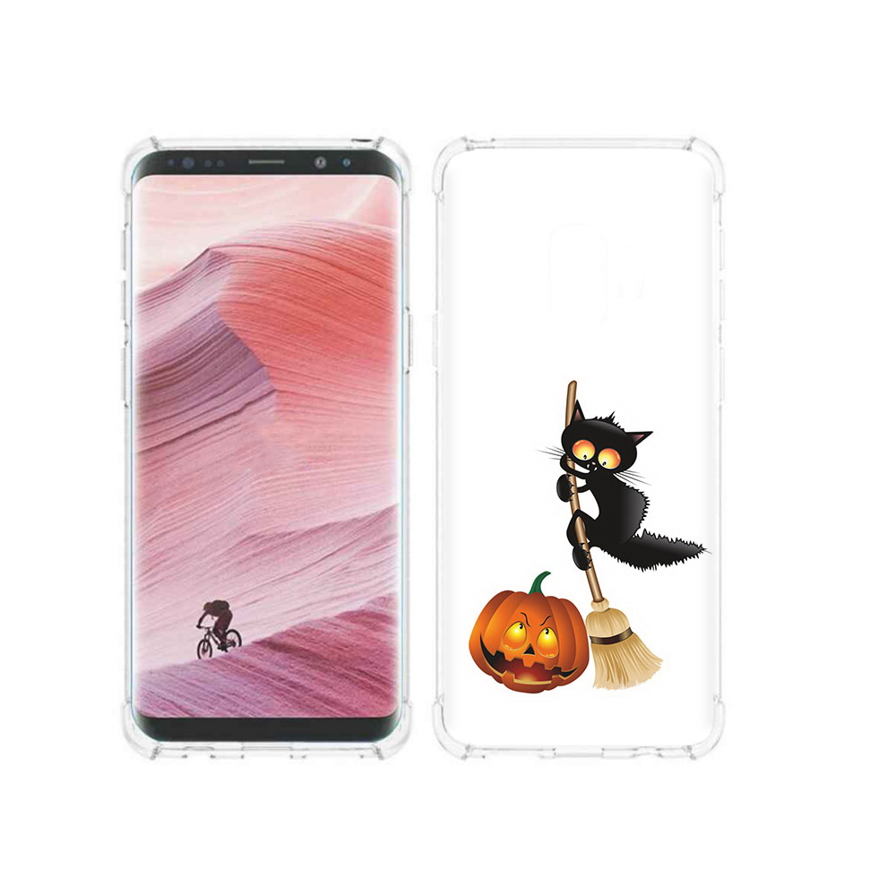 Чехол MyPads Tocco для Samsung Galaxy S9 хэлуинский котик (PT101623.567.667)