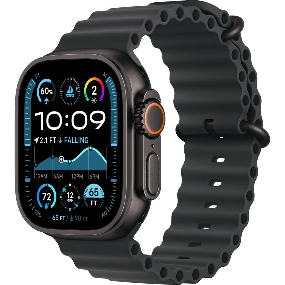 

Смарт-часы Apple Watch Ultra 2 49 мм Titanium OСean Band черный, Watch Ultra 2