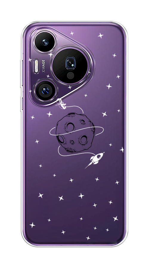 

Чехол на Huawei Pura 70 Pro/70 Pro Plus "Полет вокруг луны", Белый;серый;черный, 6124150-1