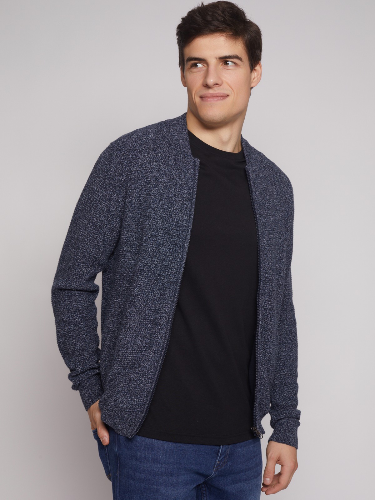 

Кардиган мужской Zolla 212336483013 синий 3XL, 212336483013
