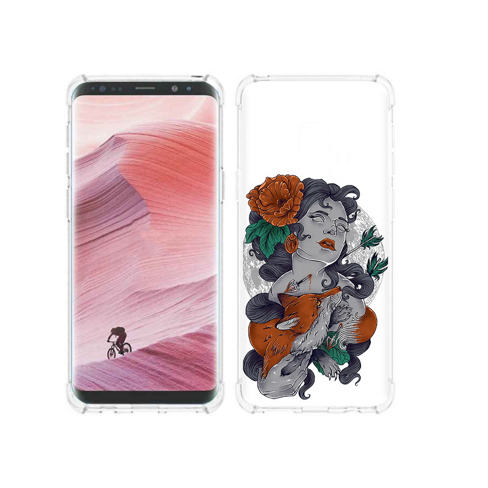 

Чехол MyPads Tocco для Samsung Galaxy S9 темная девушка с лисой (PT101623.567.639), Прозрачный, Tocco