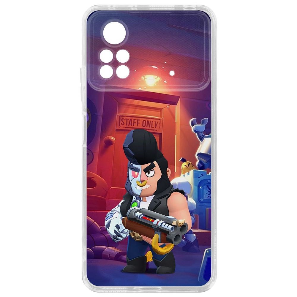 

Чехол-накладка Brawl Stars-Б-800 для Poco X4 Pro 5G, Прозрачный