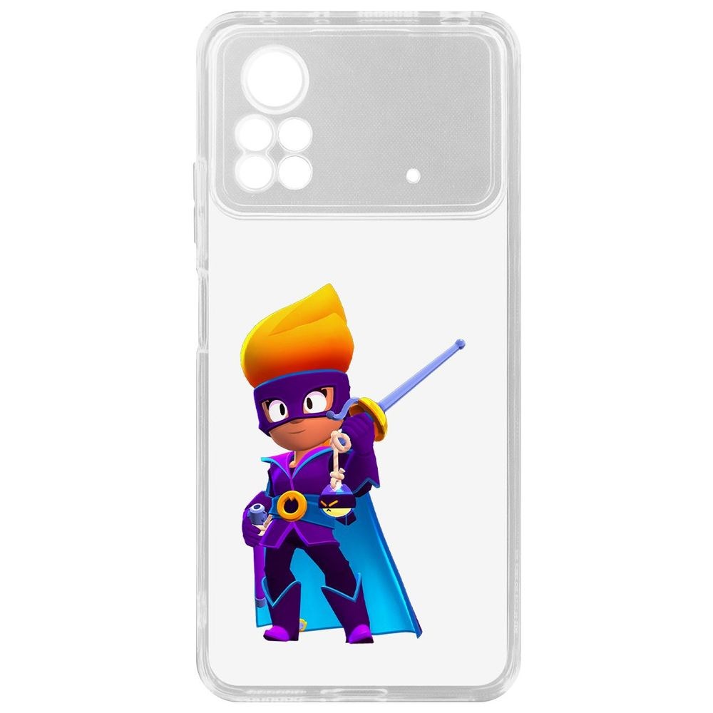 

Чехол-накладка Brawl Stars-Амбер де Ла Вега для Poco X4 Pro 5G, Прозрачный