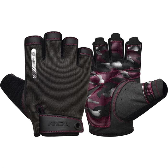 Перчатки для тяжелой атлетики RDX T2 HALF PINK S