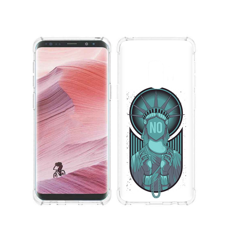

Чехол MyPads Tocco для Samsung Galaxy S9 статуя свободы зеленый (PT101623.567.623), Прозрачный, Tocco