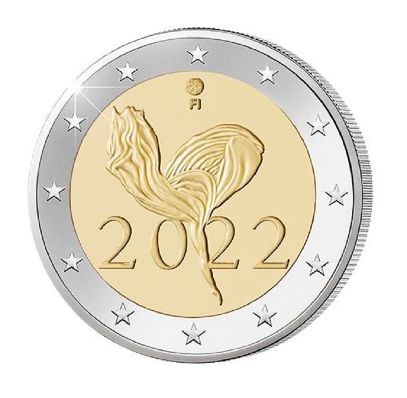 

Монета 2 евро 100 лет Финскому национальному балету, Финляндия, 2022 UNC