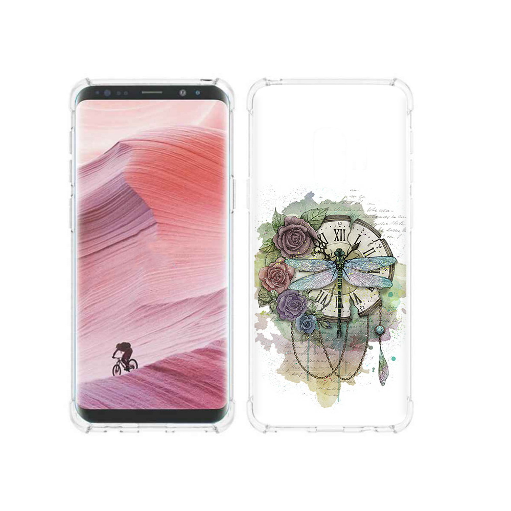 Чехол MyPads Tocco для Samsung Galaxy S9 старинные часы в цветах (PT101623.567.621)