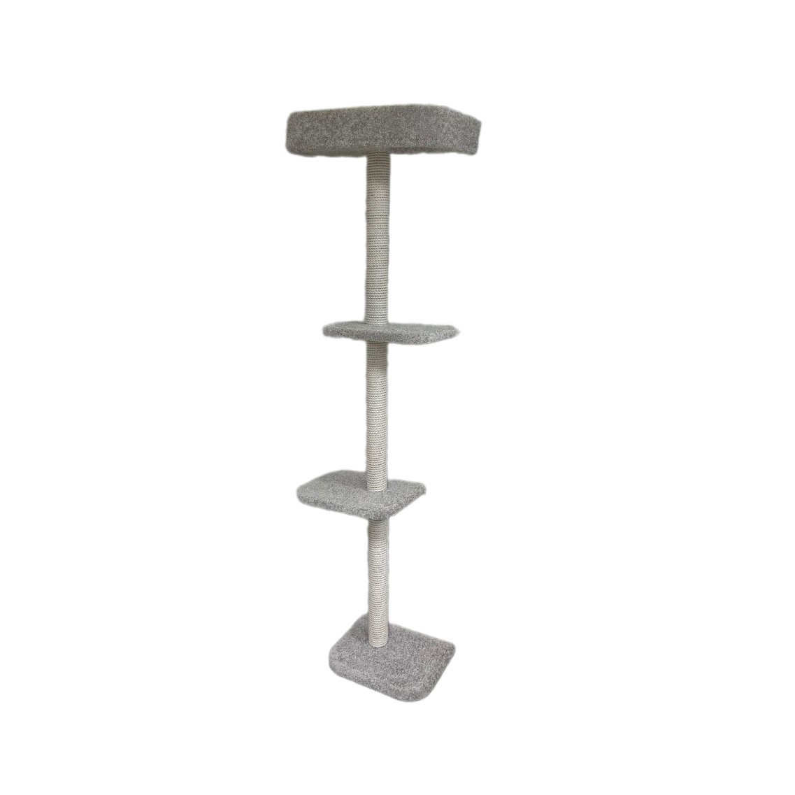 Комплекс для кошек Моя Котя Лиана, настенный, серебристый, ковролин, хлопок, ДСП, 198 см