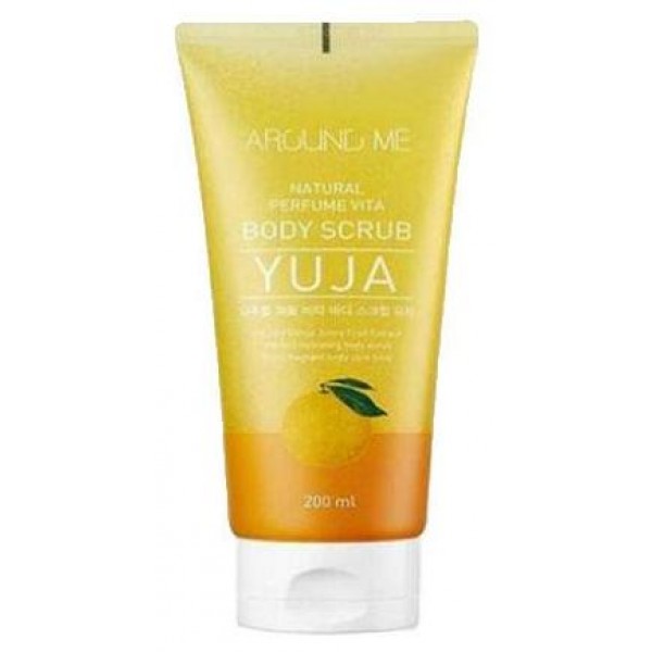 Скраб для тела Welcos around me natural perfume vita body scrub yuja, 200 мл