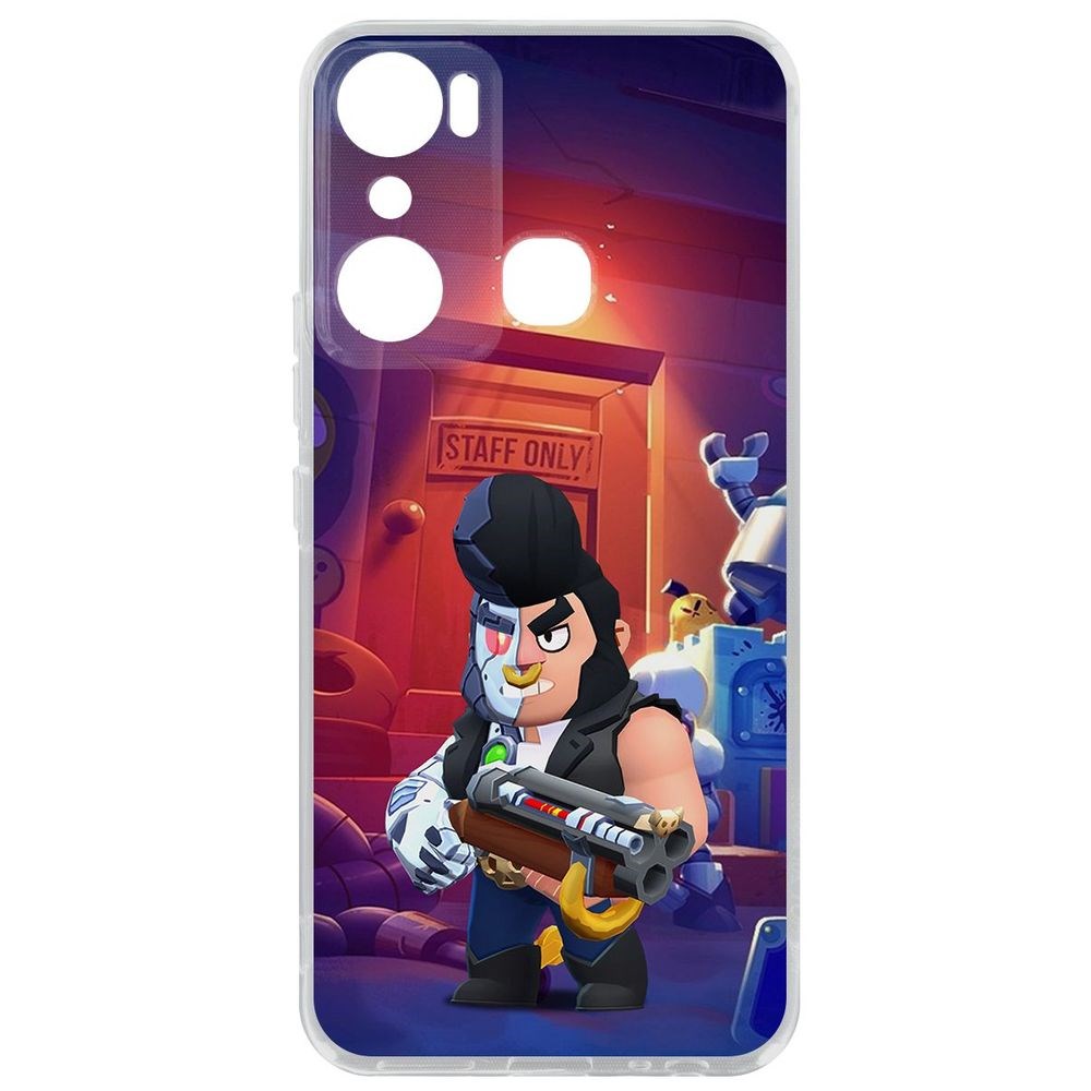 

Чехол-накладка Brawl Stars-Б-800 для Infinix Hot 20i, Прозрачный