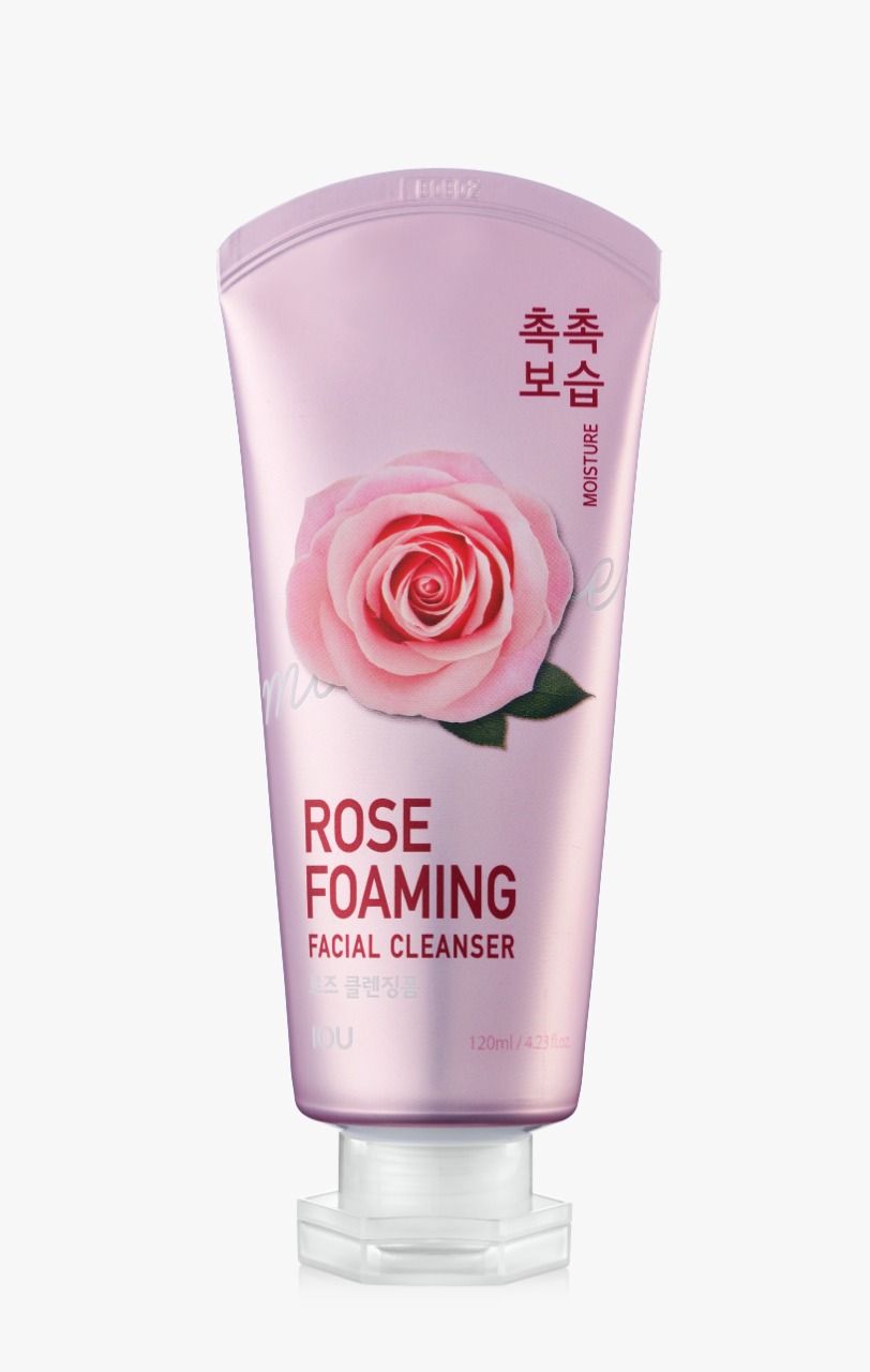 фото Пенка для умывания iou foaming facial cleanser rose роза, 150 мл