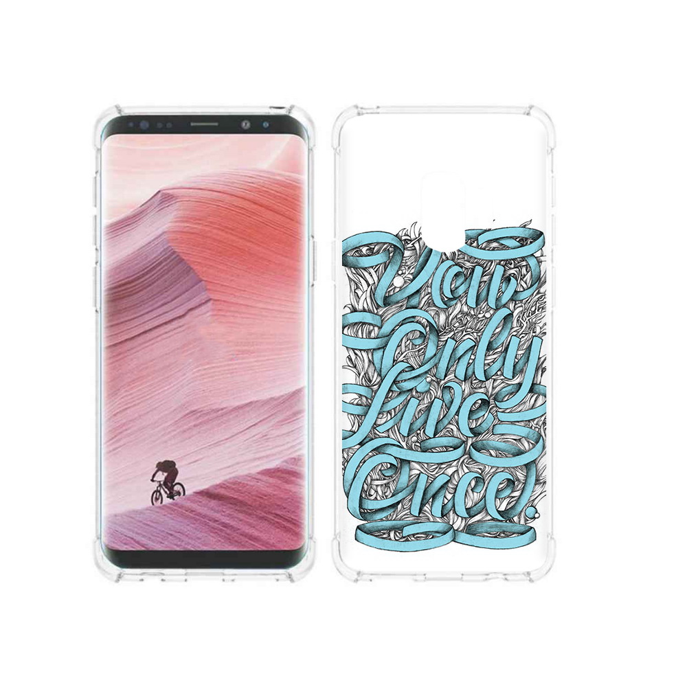 

Чехол MyPads Tocco для Samsung Galaxy S9 слова из ленты абстракция (PT101623.567.607), Прозрачный, Tocco
