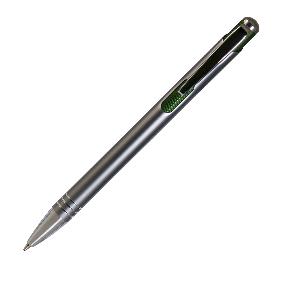Шариковая ручка Bello серая/зеленая