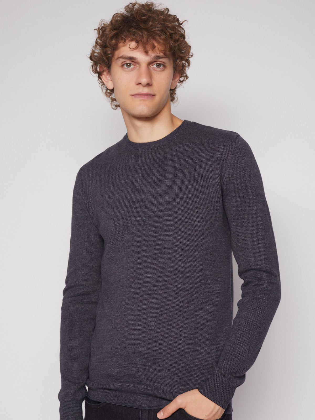 

Джемпер мужской Zolla 212346165012 синий 2XL, 212346165012