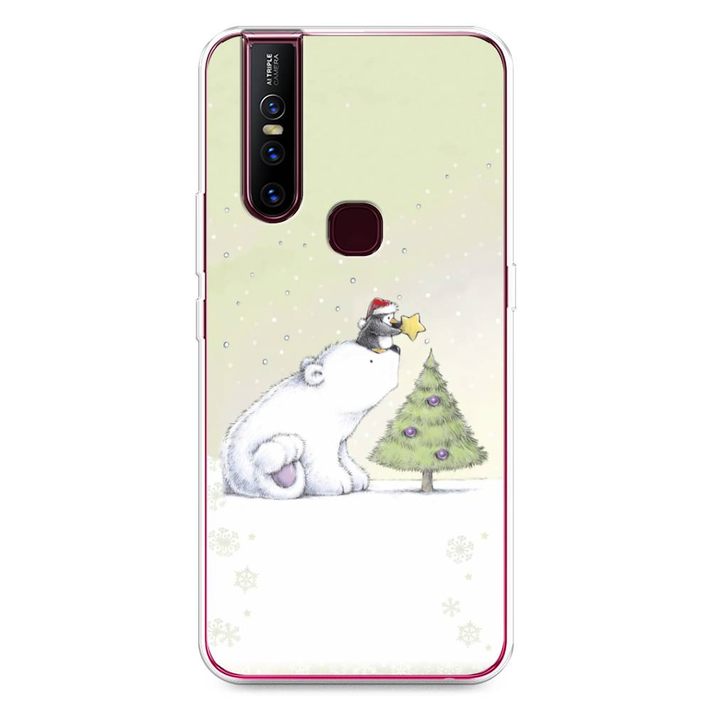 

Чехол на Vivo V15 "Украшение елки", Белый;бежевый, 261050-5