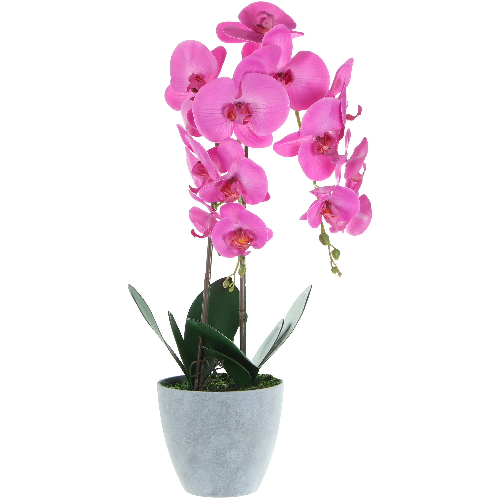 фото Цветок искусственный в горшке fuzhou light орхидея розовая 62 см