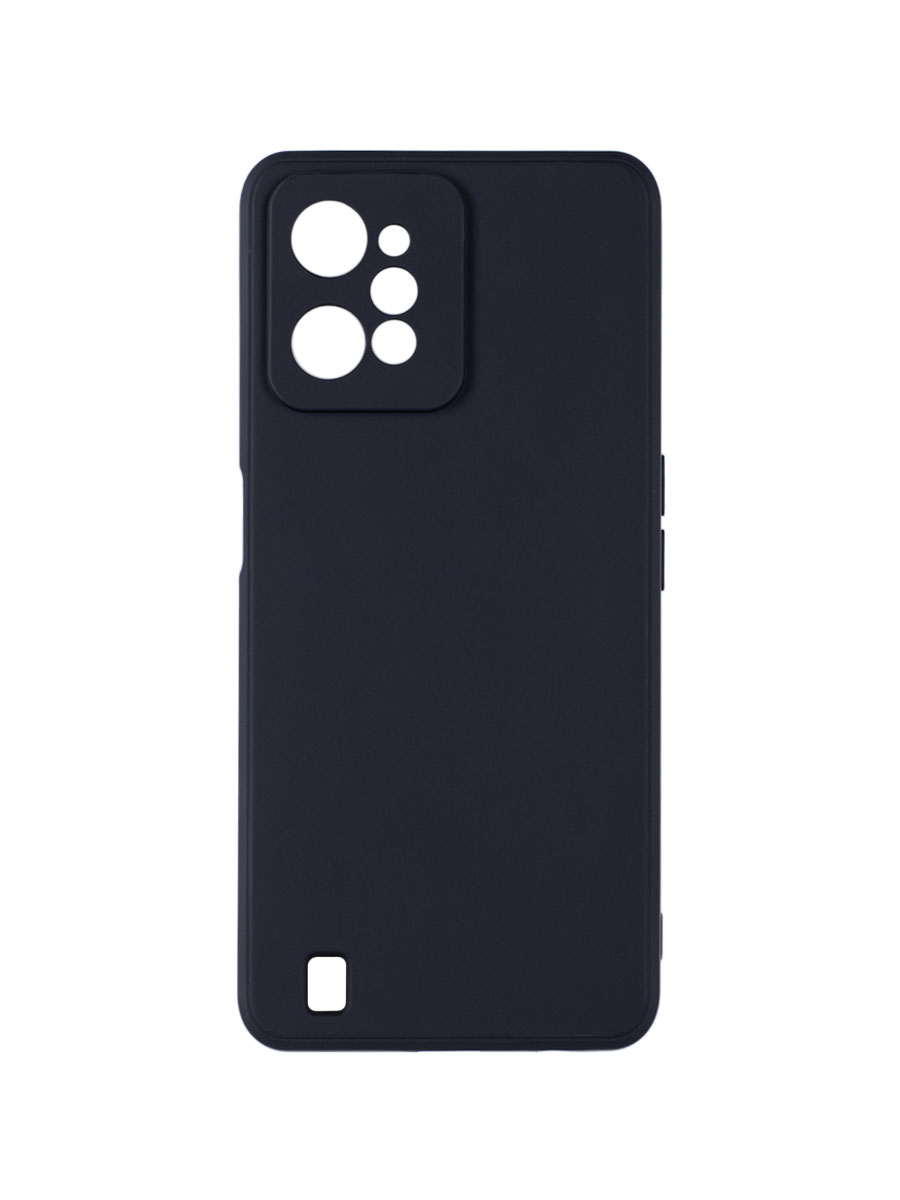 Чехол для Realme C31 4G с защитой камеры, противоударный с микрофиброй, черный
