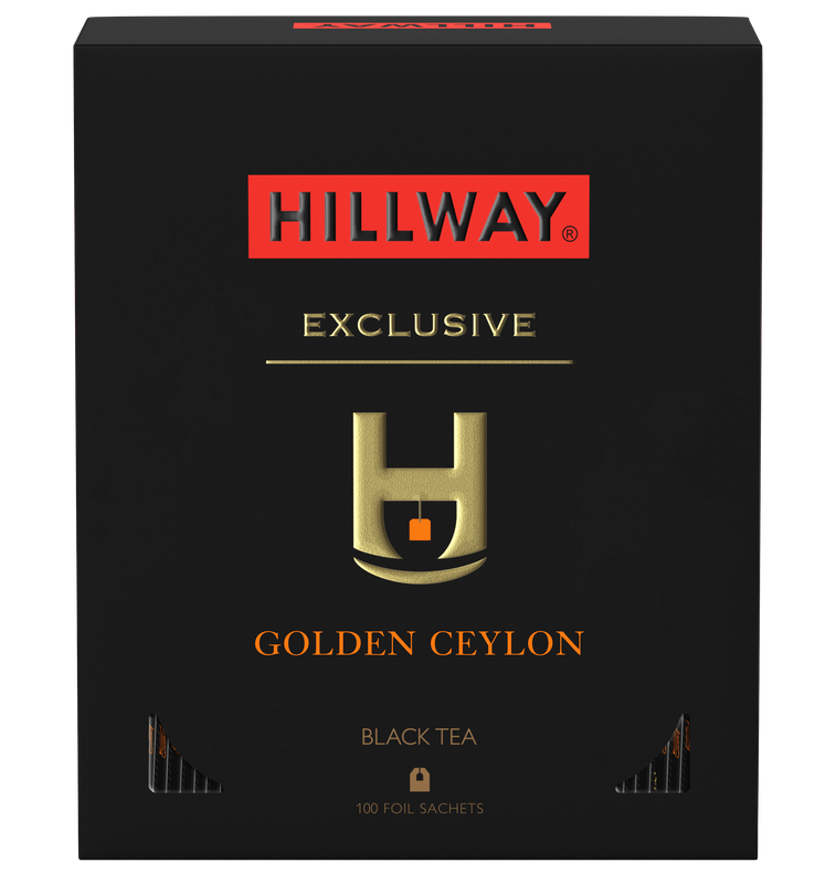 Чай черный байховый цейлонский «Golden Ceylon» т.з. “HILLWAY” в сашетах 2г*100*12 (С)