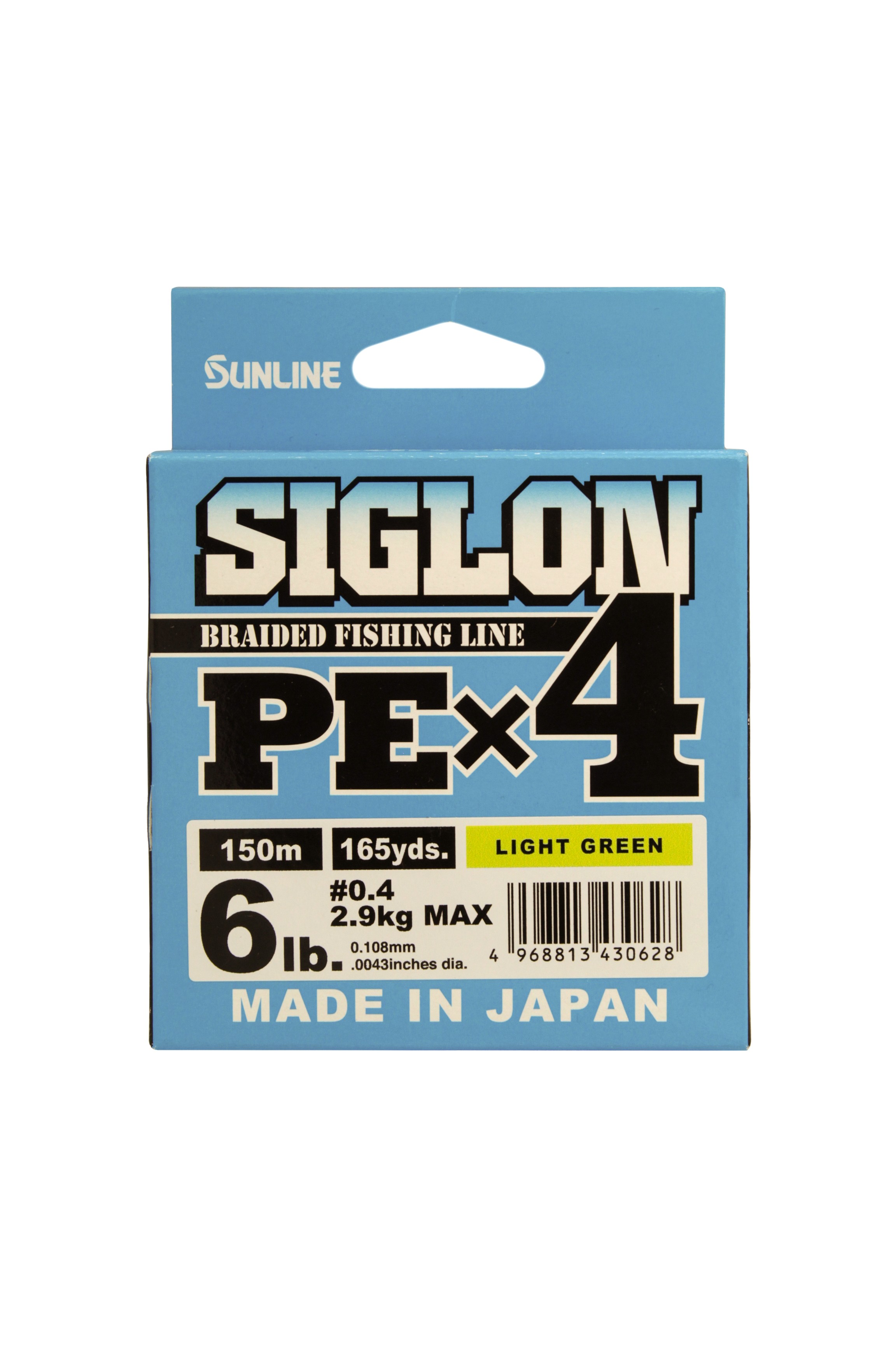 

Шнур Sunline Siglon PEх4 light green 150м 0,4 6lb