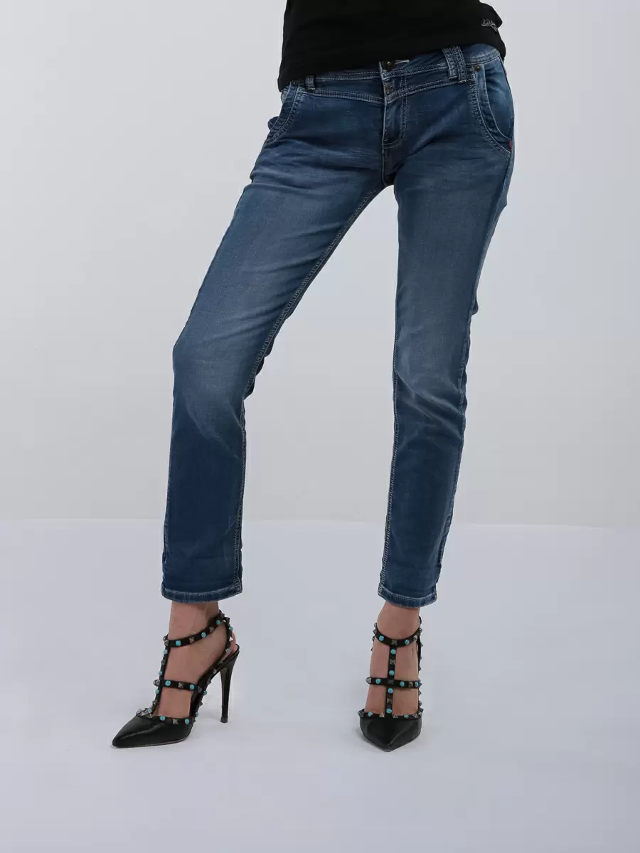 фото Джинсы женские timezone nali 17-10048 3337 3041 blue denim wash 3041 голубые 25