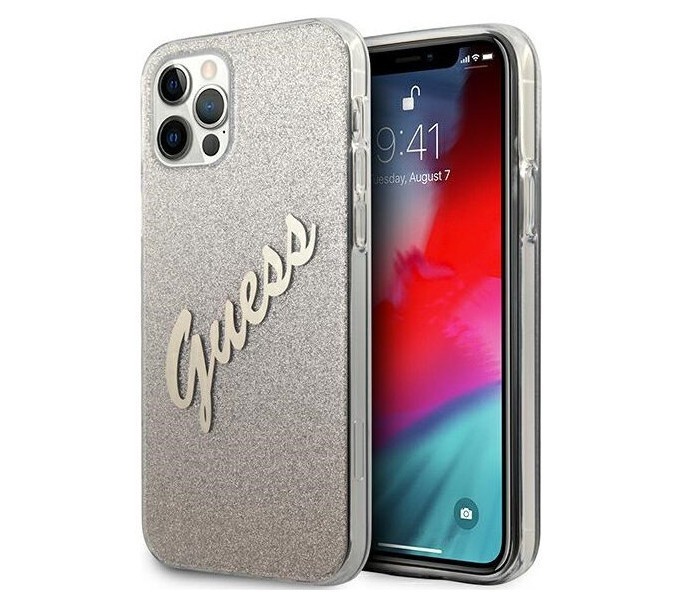 фото Чехол cg mobile guess script logo iphone 12/12 pro золотой