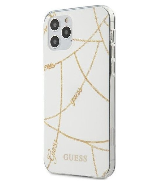 фото Чехол cg mobile guess chain design iphone 12/12 pro белый