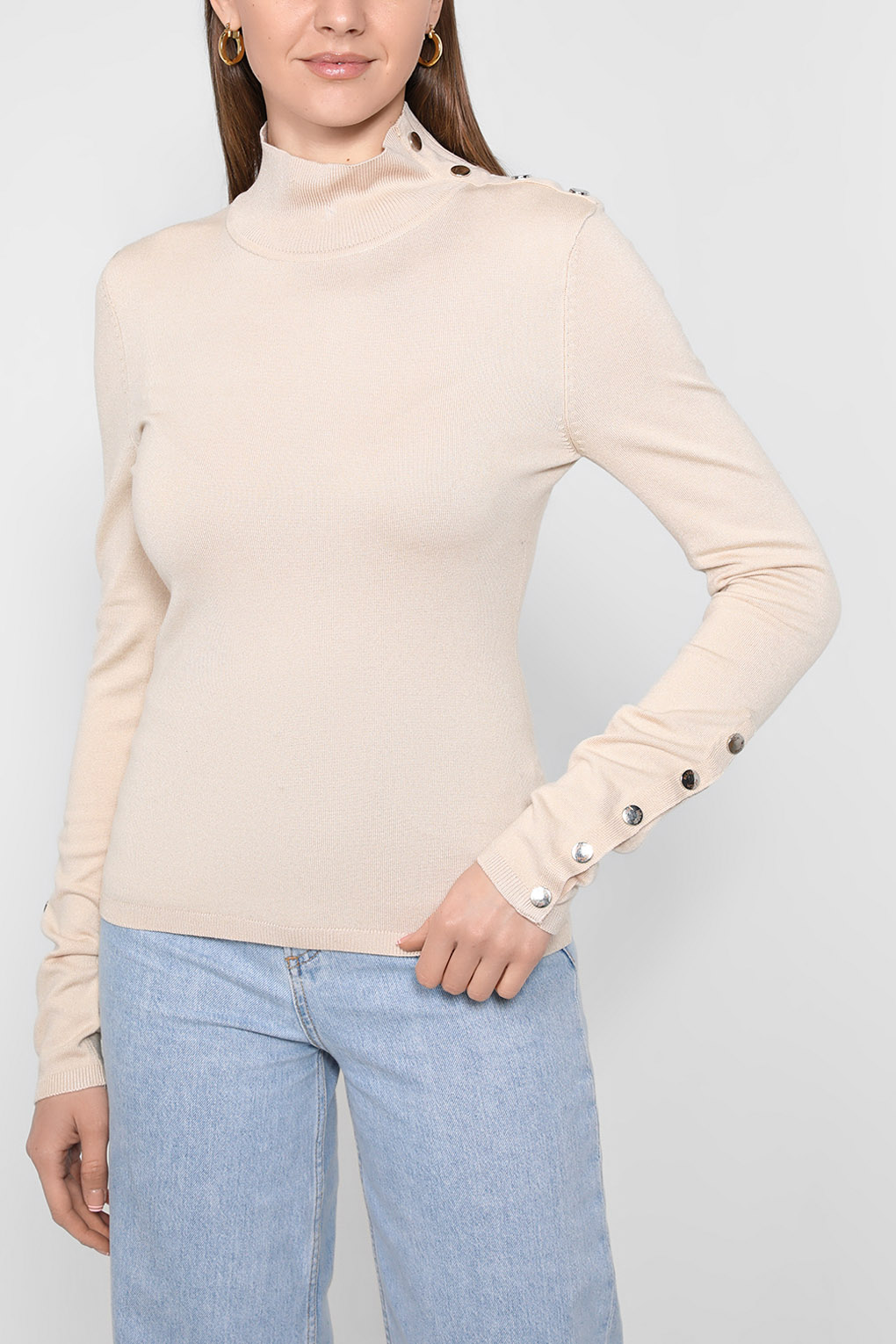 

Водолазка женская Silvian Heach PGA22056LU бежевая M, PGA22056LU