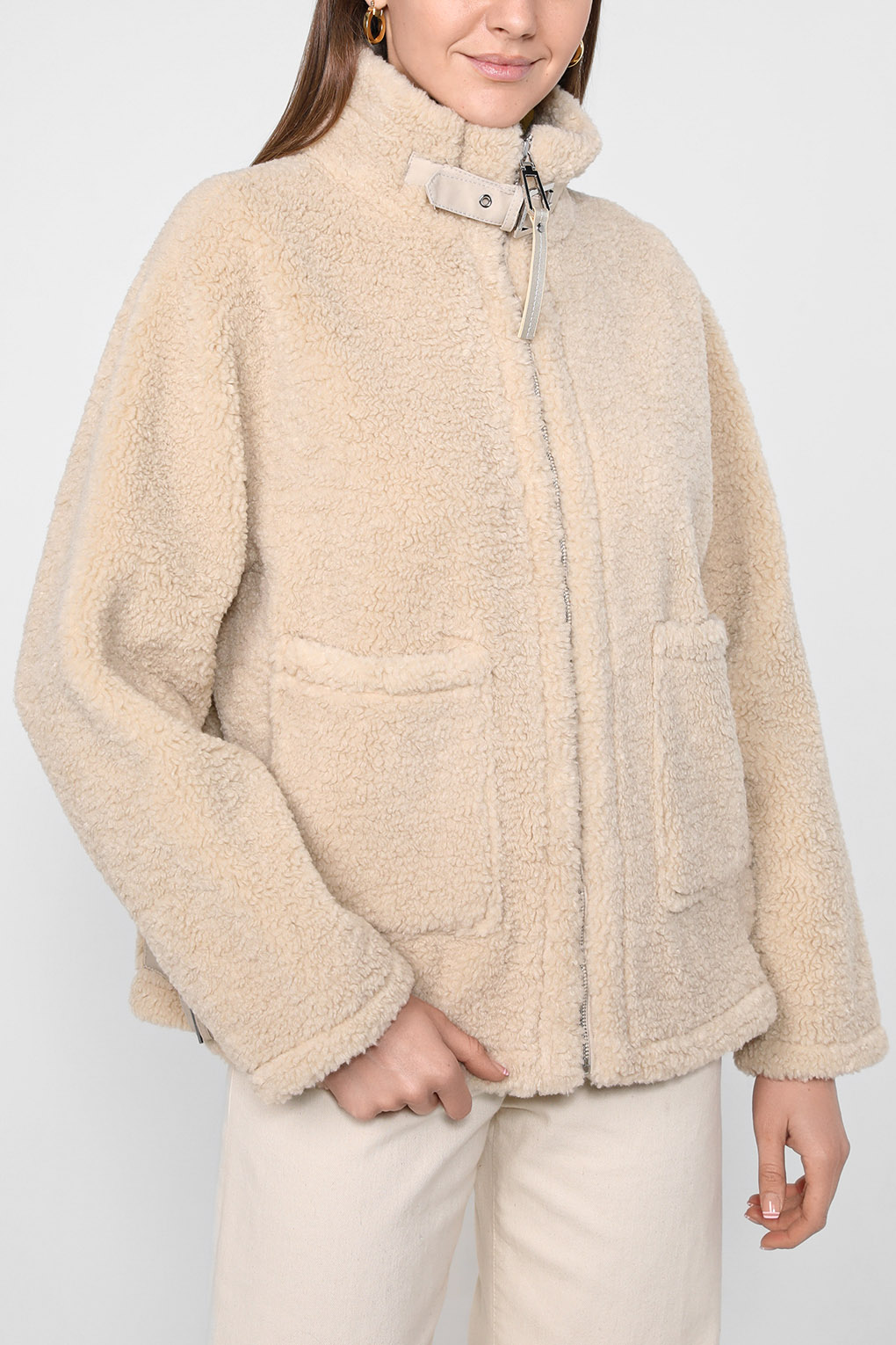

Полушубок женский Silvian Heach PGA22065PL бежевый 42, PGA22065PL
