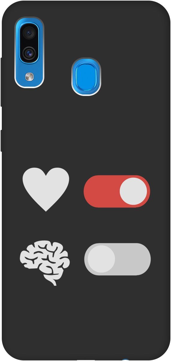 

Чехол на Samsung Galaxy A20/A30 с принтом "Brain Off W" черный, Черный;белый, 8407