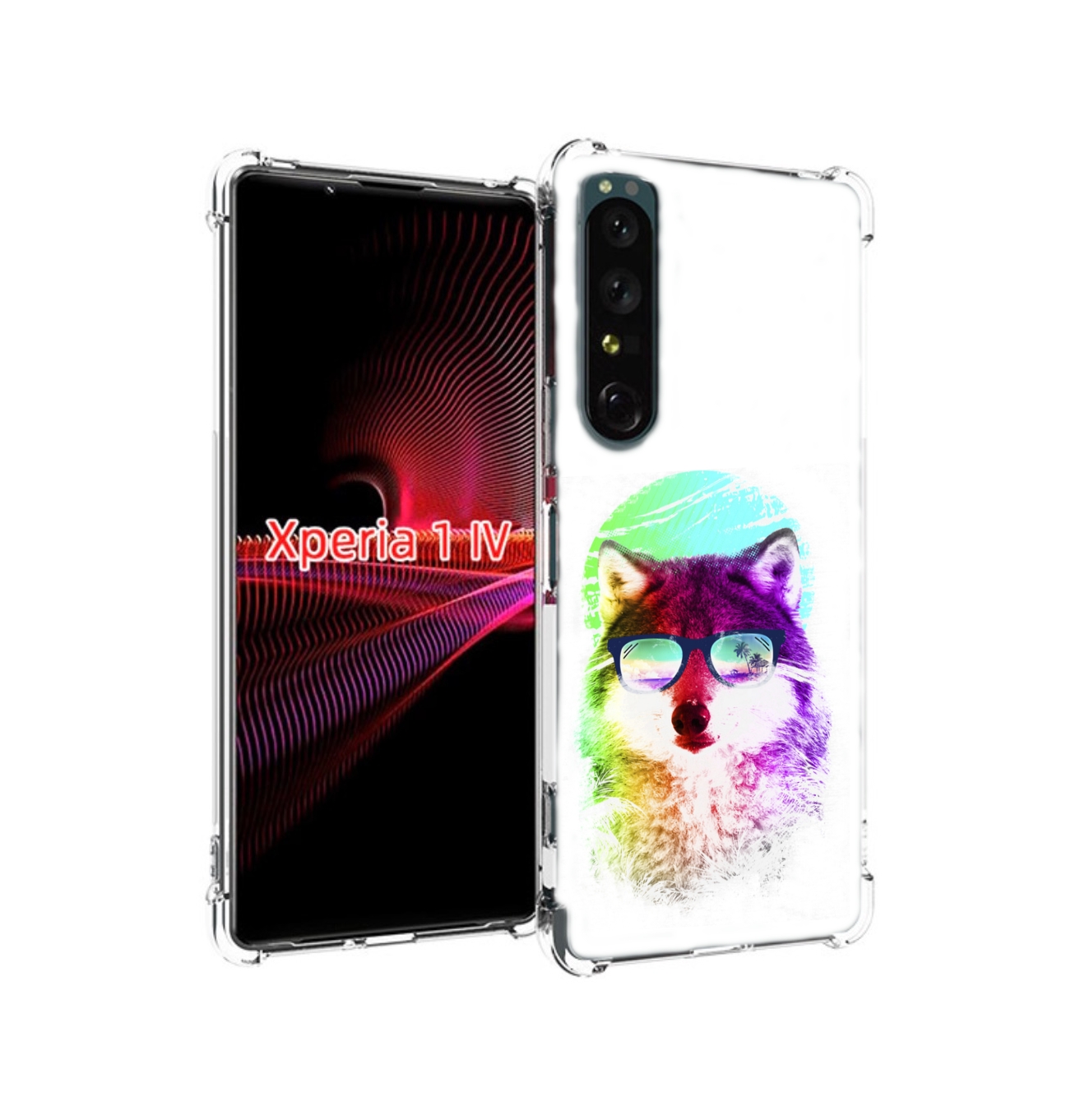 

Чехол накладка MyPads радужный волк детский для Sony Xperia 1 IV, Прозрачный, Tocco