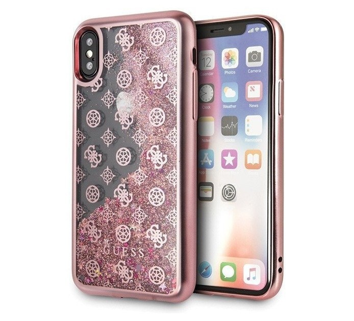 фото Чехол cg mobile guess glitter 4g peony iphone x/xs розовый