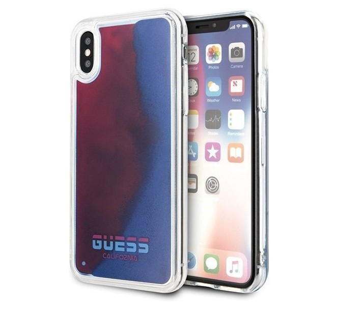 фото Чехол cg mobile guess glitter california iphone x/xs красный