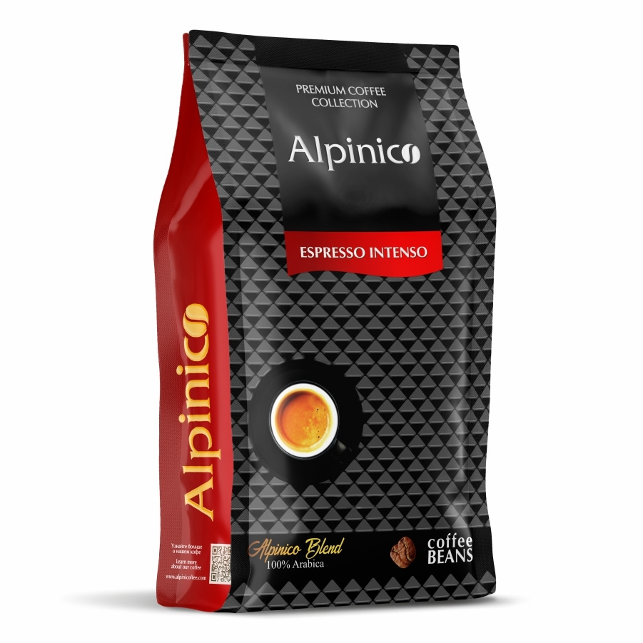 фото Кофе в зернах alpinico espresso intenso, 100% арабика, темной обжарки, 1 кг